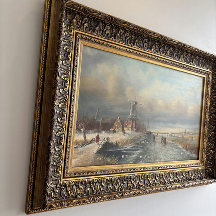 Traditional Winter Landscape Oil Painting "Framed Painting" Timeless Art Holland Art Shop
