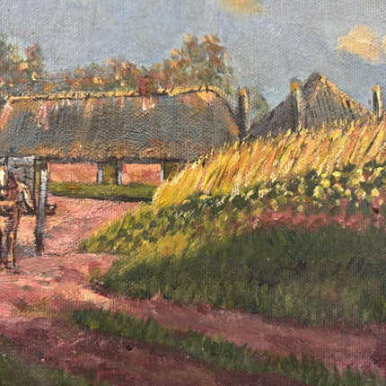 Handcrafted Interior Oil Painting "Horse Cart" Detailed Artwork Holland Art Shop