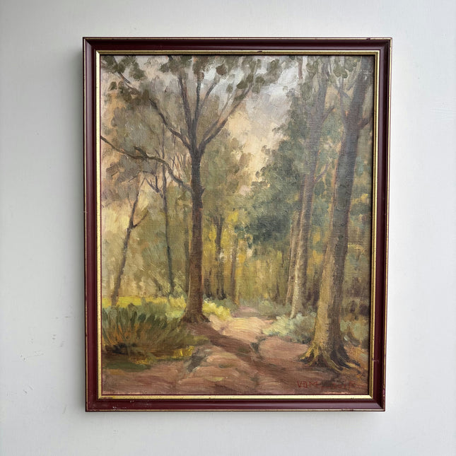 Handcrafted Landscape Oil Painting "Forest Path" Expressive Artwork Holland Art Shop