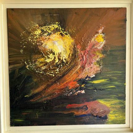 Handcrafted Scenery Oil Painting "Exploding Sun" Traditional Artwork Holland Art Shop