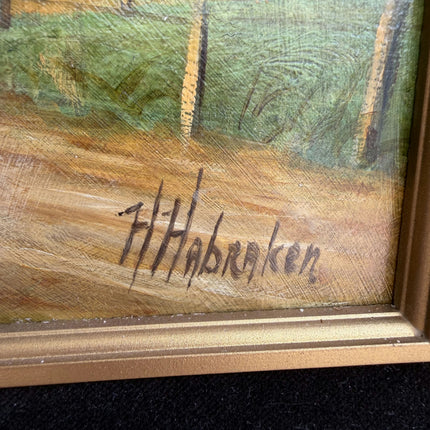 Detailed Farm Oil Painting "Thatched Cottage" Rustic Dutch Art Holland Art Shop