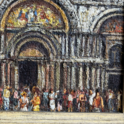 Elegant Cityscape Oil Painting "Venetian Basilica" Original Small Artwork Holland Art Shop