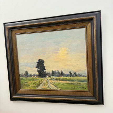 Rustic Landscape Oil Painting "Country Road" Detailed Large Art Holland Art Shop