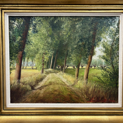Classic Landscape Oil Painting "Tree Avenue" Vintage Artwork Holland Art Shop