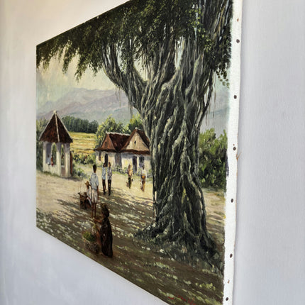 Detailed Landscape Oil Painting "Ancient Tree" Handcrafted Artwork Holland Art Shop