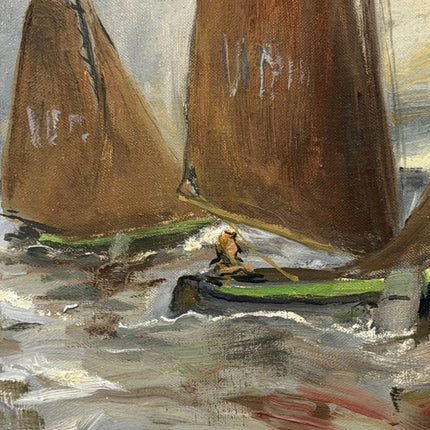 Expressive Seascape Oil Painting "Sailing Boats" Timeless Art Holland Art Shop