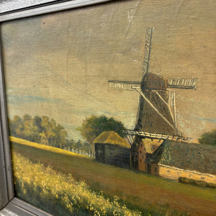 Original Landscape Oil Painting "Thatched Windmill" Timeless Dutch  Art Holland Art Shop