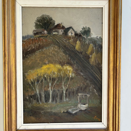 Authentic Landscape Oil Painting "Country Road" Expressive Artwork Holland Art Shop