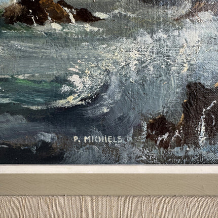 Detailed Seascape Oil Painting "Coastal Painting" Traditional Artwork Holland Art Shop