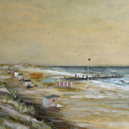 Detailed Seascape Oil Painting "Seaside Painting" Vintage Artwork Holland Art Shop