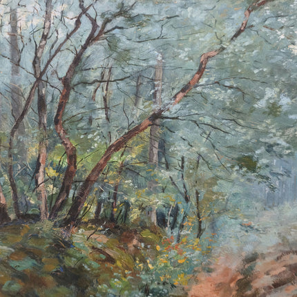19th Century Antique Landscape Oil Painting "Grove Trees" Art Holland Art Shop
