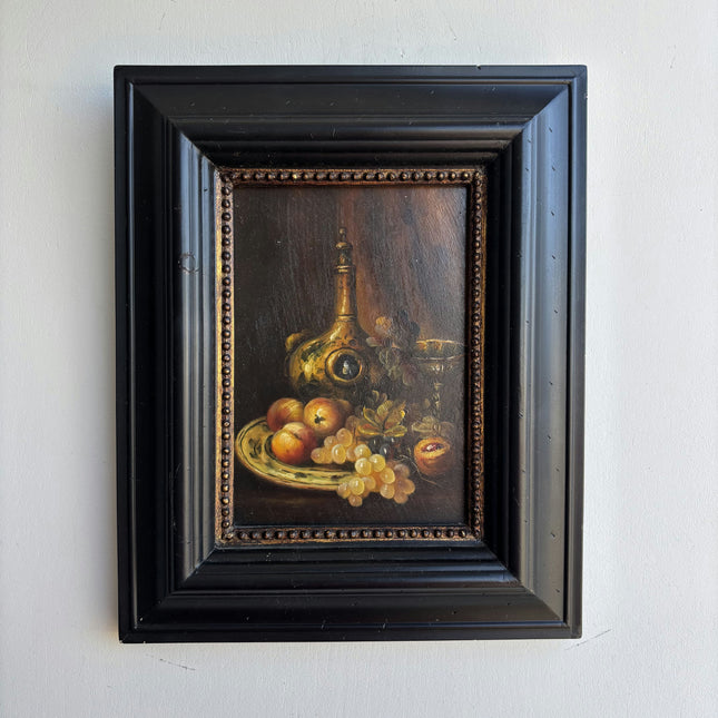 Handcrafted Still Life Oil Painting "Fruit Plate" Classic Small Artwork Holland Art Shop