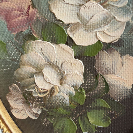 Timeless Floral Still Life Oil Painting "Oval Frame" Elegant Small Art Holland Art Shop