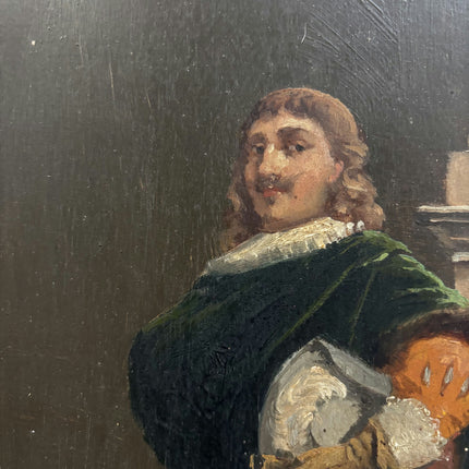 19th Century Antique Portrait Oil Painting "Seated Man" Art Holland Art Shop