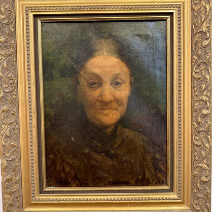 Refined Portrait Oil Painting "Old Woman" Rustic Artwork Holland Art Shop