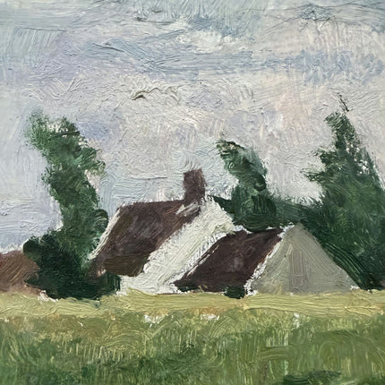 Elegant Landscape Oil Painting "Thatched Cottage" Classic Artwork Holland Art Shop