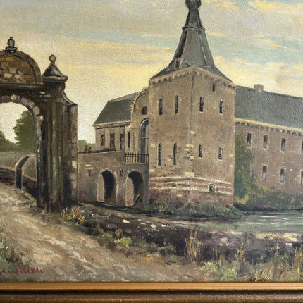 Elegant Cityscape Oil Painting "Stone Church" Original Art Holland Art Shop