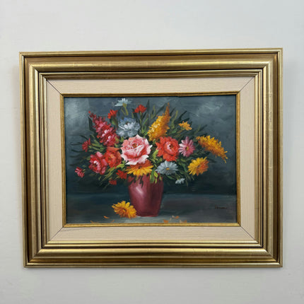 Elegant Floral Still Life Oil Painting "Flower Vase" Expressive Art Holland Art Shop