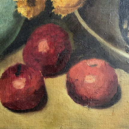 Vintage Floral Still Life Oil Painting "Yellow Bouquet" Authentic Art Holland Art Shop