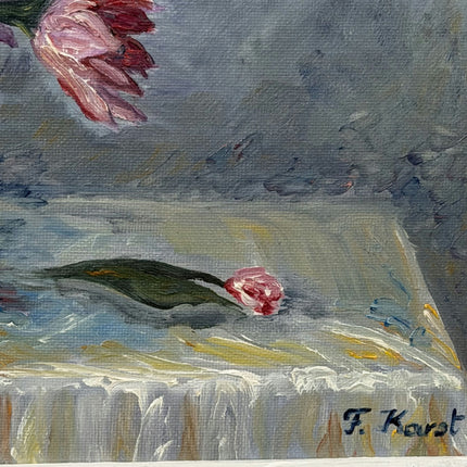 Detailed Floral Still Life Oil Painting "Pink Bouquet" Classic Artwork Holland Art Shop