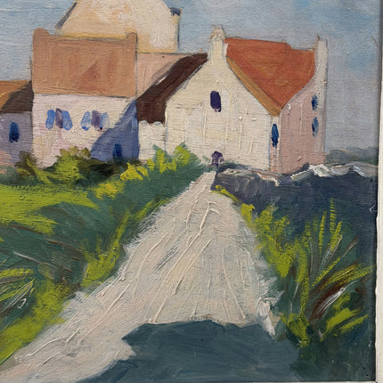 Handcrafted Landscape Oil Painting "Village Houses" Expressive Artwork Holland Art Shop