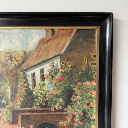 Refined Oil Painting Landscape "Flowering Cottage" Fine Medium Art Holland Art Shop
