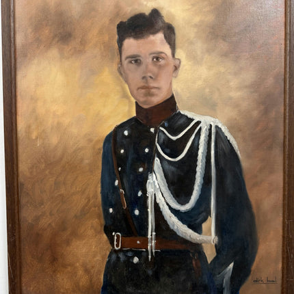 Authentic Portrait Oil Painting "Uniformed Youngman" Timeless Artwork Holland Art Shop