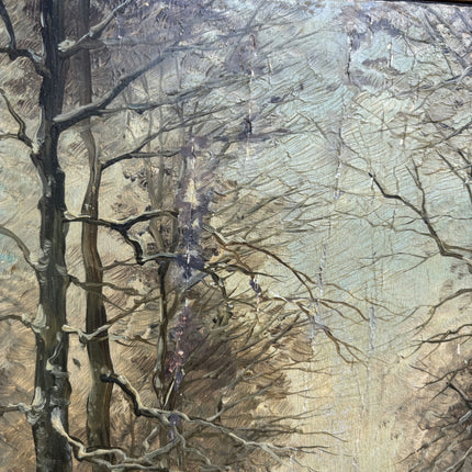 Authentic Winter Landscape Oil Painting "Gilded Frame" Expressive Dutch  Art Holland Art Shop