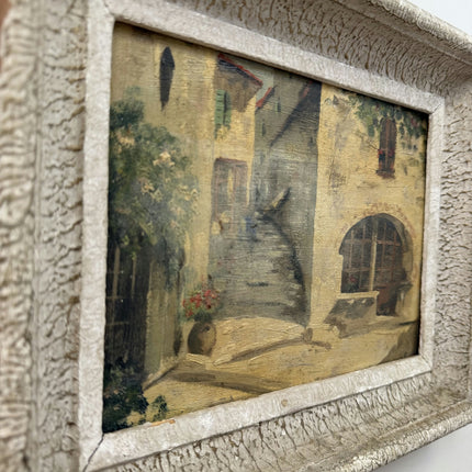 Refined Cityscape Oil Painting "Stone Archway" Traditional Small Artwork Holland Art Shop