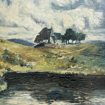 Handcrafted Landscape Oil Painting "Thatched Cottage" Refined Artwork Holland Art Shop