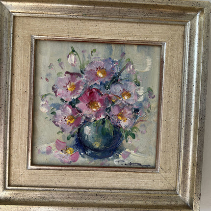 Authentic Oil Painting Flowery Still Life "Floral Arrangement" Fine Belgique Art Holland Art Shop