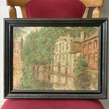 Handcrafted Cityscape Oil Painting "Framed Painting" Elegant Artwork Holland Art Shop