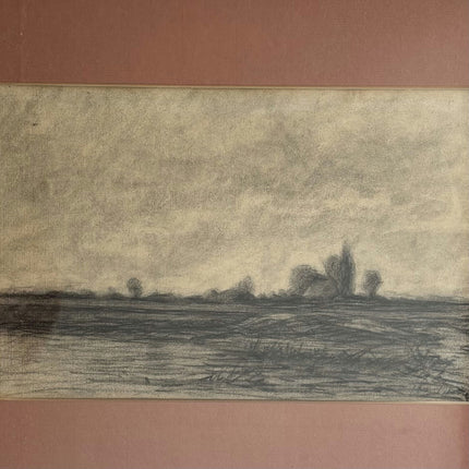 Timeless Landscape Drawing "Framed Picture" Vintage Artwork Holland Art Shop