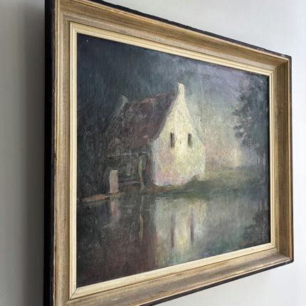 Original Landscape Oil Painting "Luminous House" Expressive Art Holland Art Shop