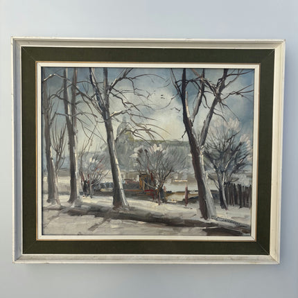 Classic Winter Landscape Oil Painting "Bare Trees" Timeless Artwork Holland Art Shop