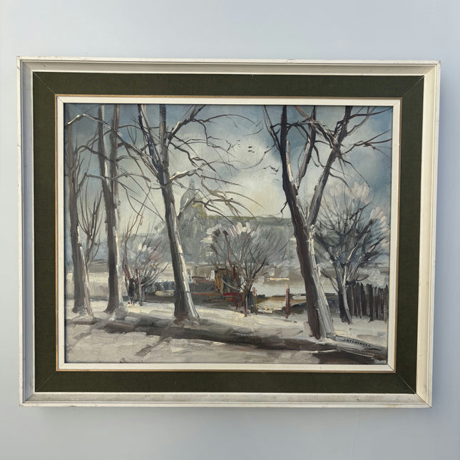 Classic Winter Landscape Oil Painting "Bare Trees" Timeless Artwork Holland Art Shop