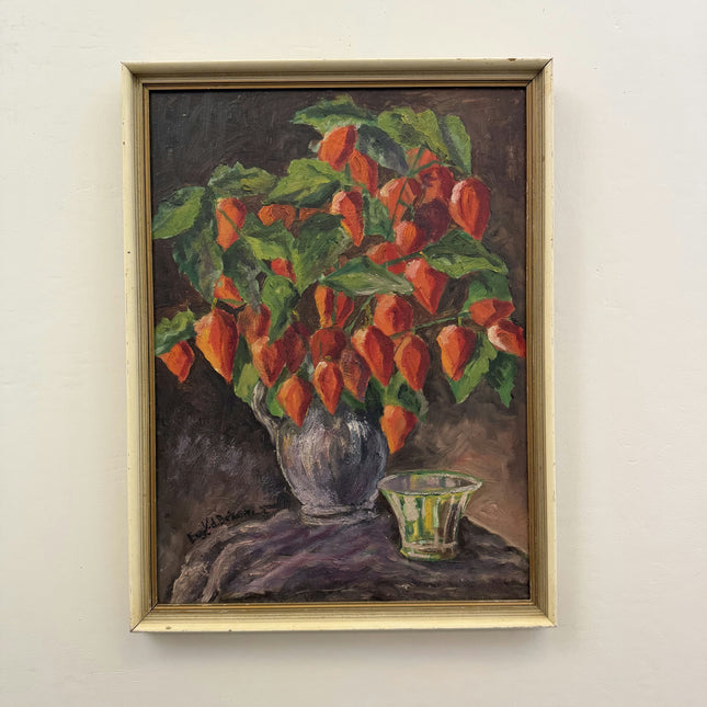 Handcrafted Flowery Still Life Oil Painting "Painted Surface" Authentic Art Holland Art Shop