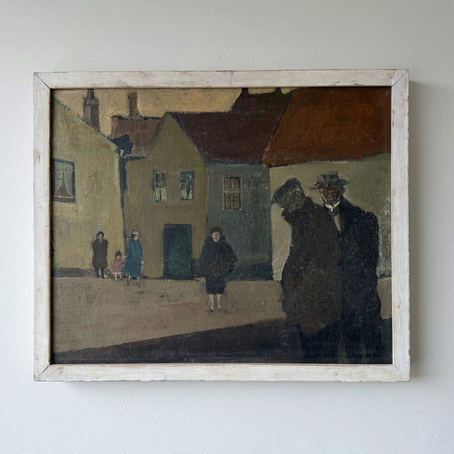 ca. 1940 Figurative Oil Painting "Two Men" Traditional Art Holland Art Shop