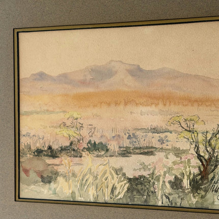 Rustic Landscape Aquarel "Framed Painting" Authentic Small Artwork Holland Art Shop