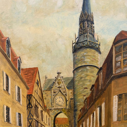 Handcrafted Cityscape Oil Painting "Church Spire" Elegant Artwork Holland Art Shop