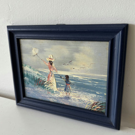 Detailed Figurative Oil Painting "Woman Walking" Handcrafted Small Artwork Holland Art Shop