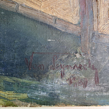 Handcrafted Harbor Scene Oil Painting "Venetian Gondola" Timeless Artwork Holland Art Shop