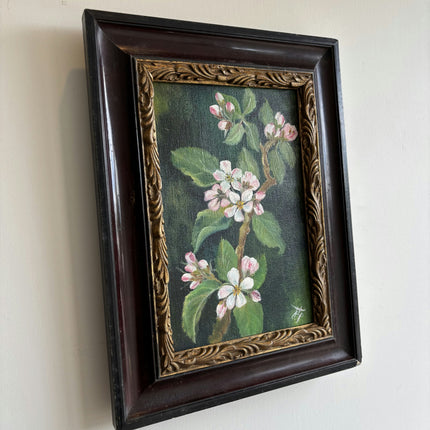 Original Floral Still Life Oil Painting "Flowering Branch" Expressive Small Art Holland Art Shop