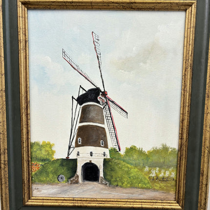 Elegant Landscape Oil Painting "Canvas Back" Expressive Small Art Holland Art Shop