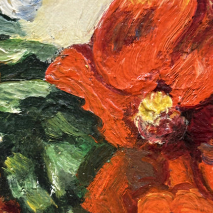 Traditional Flowery Still Life Oil Painting "Flower Vase" Vintage Small Art Holland Art Shop
