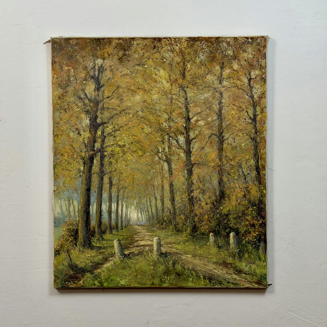Timeless Landscape Oil Painting "Tree Alley" Detailed Artwork Holland Art Shop