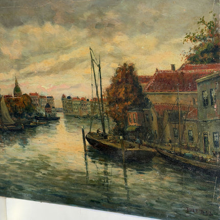Timeless Harbor Scene Oil Painting "Sailing Boat" Detailed Art Holland Art Shop