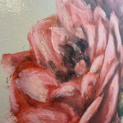Traditional Floral Still Life Oil Painting "Pink Roses" Authentic Artwork Holland Art Shop