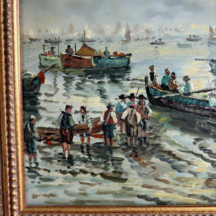 Authentic Figurative Oil Painting "Gilded Frame" Expressive Small Artwork Holland Art Shop