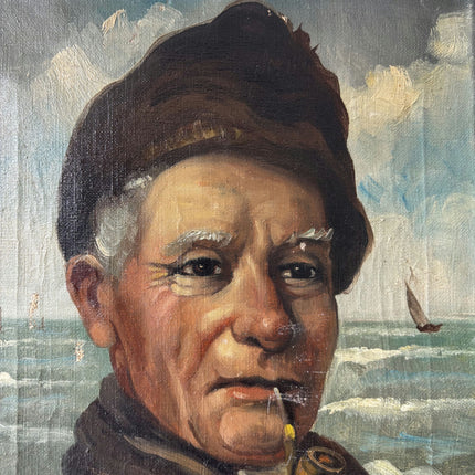Traditional Portrait Oil Painting "Seafaring Man" Timeless Small Artwork Holland Art Shop